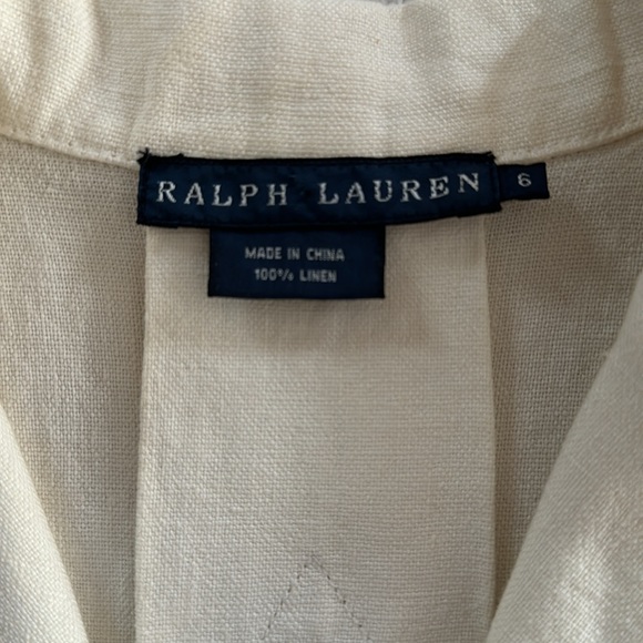 🎉Ralph Lauren- Short Sleeve Linen Jacket(Size 6)🎉 - Picture 5 of 5